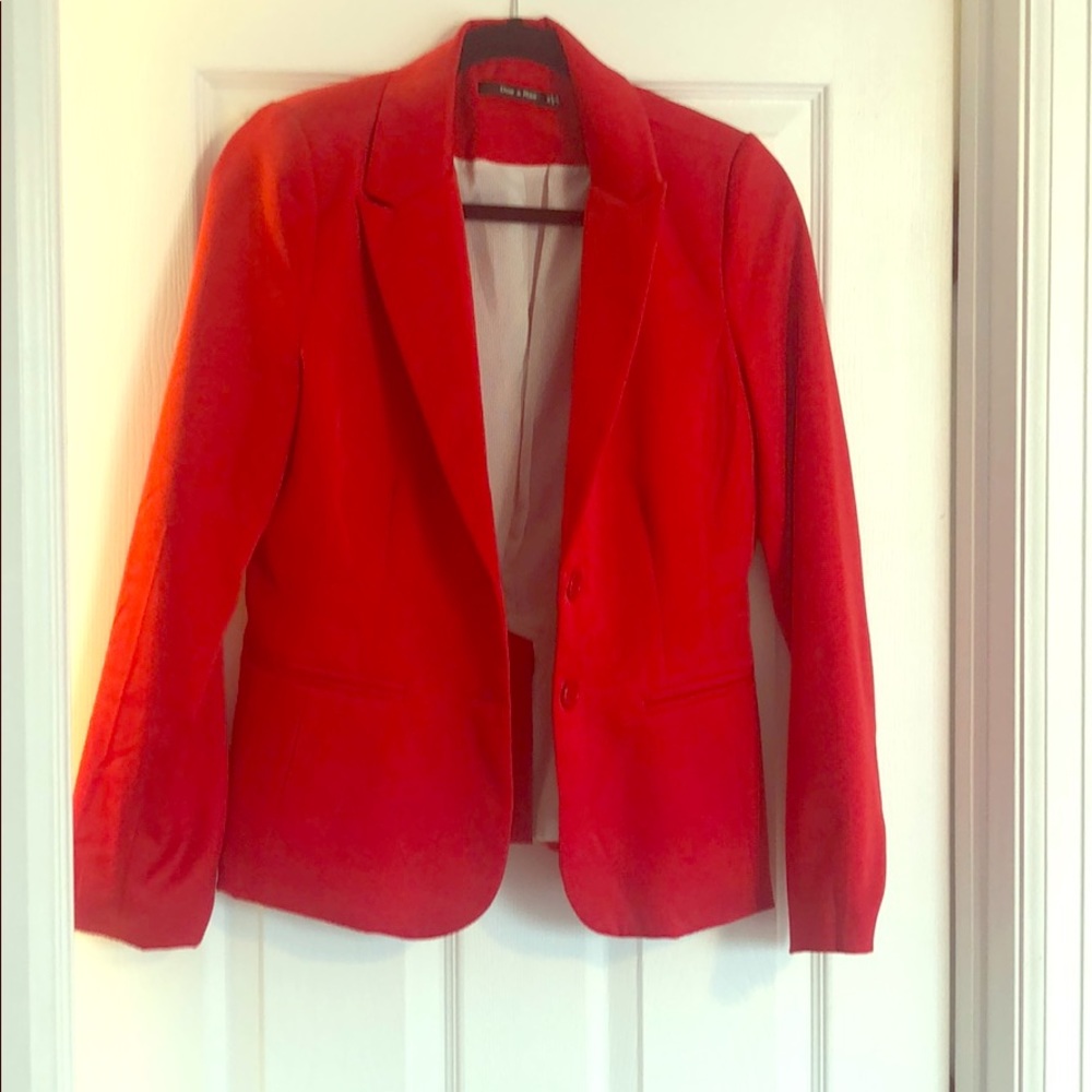 Striking red blazer